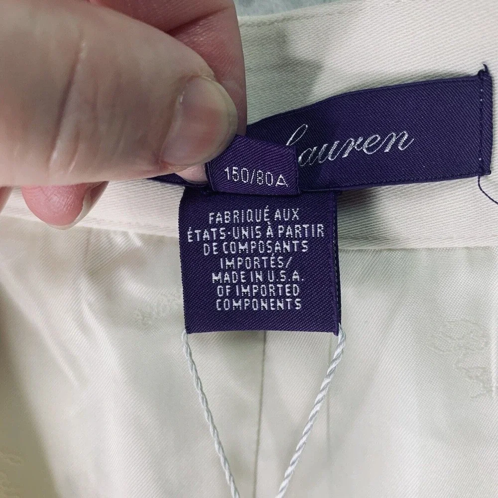 Ralph Lauren Purple Label Pleated Wool Pants Womens Size 0 NWT Defects $1390 - Picture 9 of 16